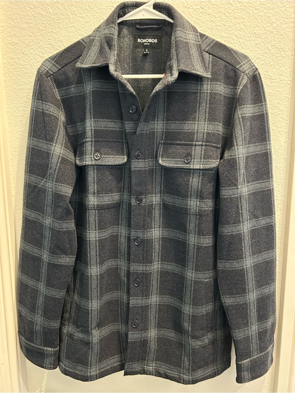 Bonobos Gray Plaid Lightweight Shirt Jacket